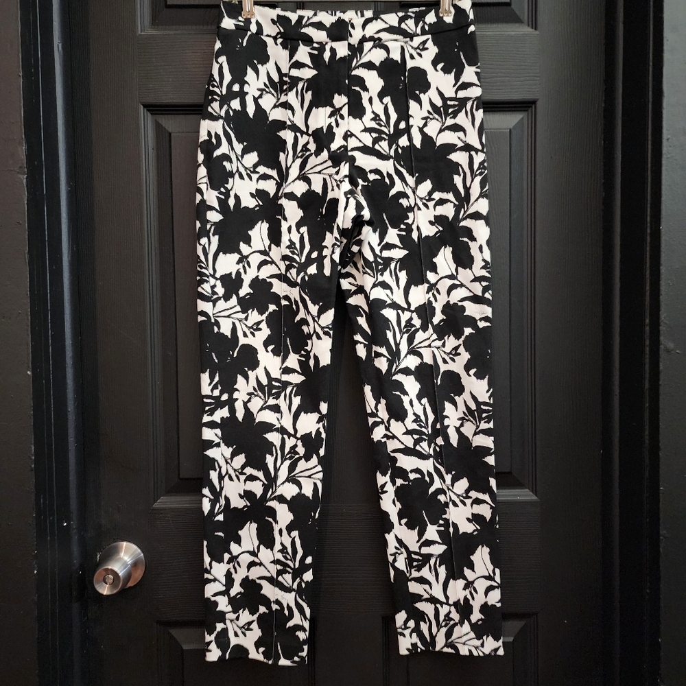 Adam Lippes Printed Cotton-Blend Straight Leg Flared Pants Work Wear Quit Luxury - Picture 4 of 16